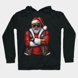 Cool Black Santa, African American Santa Hoodie